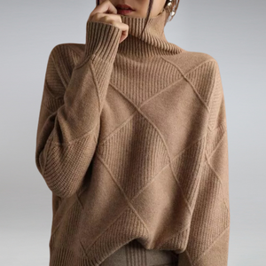 Luxurious Cashmere Turtleneck Sweater for Women - Relaxed Fit