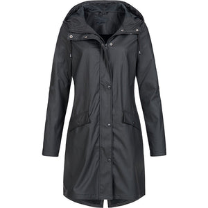 Stylish Waterproof Ladies' Rain Jacket with Windproof Hood