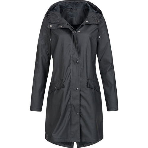 Stylish Waterproof Ladies' Rain Jacket with Windproof Hood