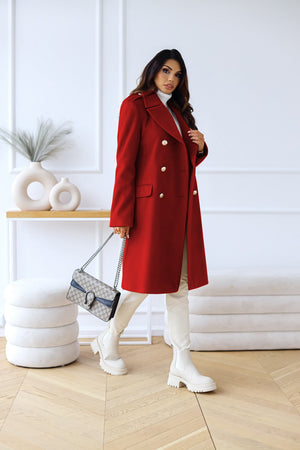 Chic Women's Long Loose Coat | Button-Down Design