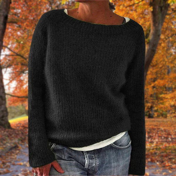 Cozy Boat Neck Women's Sweater in Soft Fabric