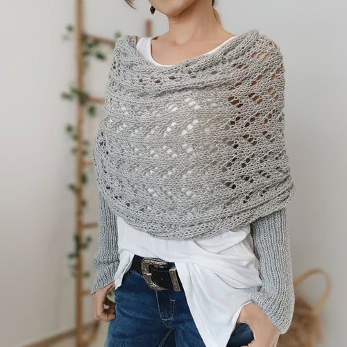 Stylish Boho Knitted Wrap – Cozy and Versatile for All Seasons