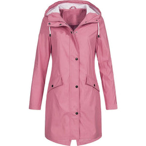 Stylish Waterproof Ladies' Rain Jacket with Windproof Hood