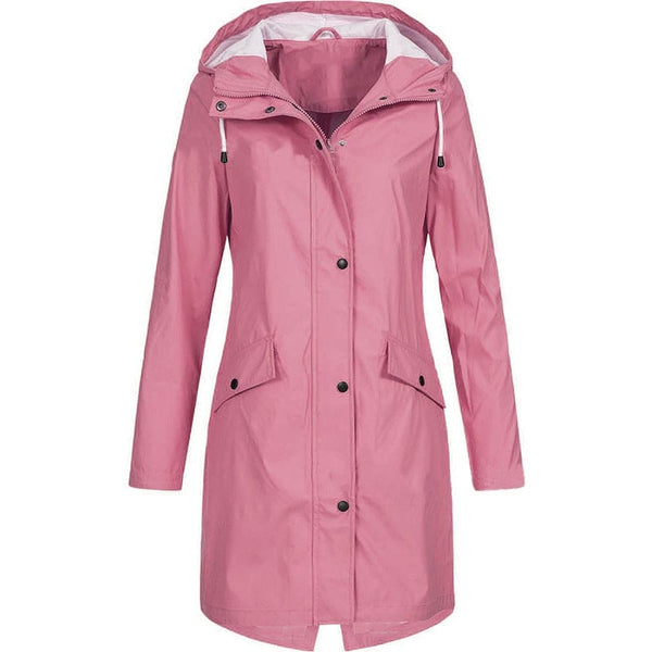 Stylish Waterproof Ladies' Rain Jacket with Windproof Hood