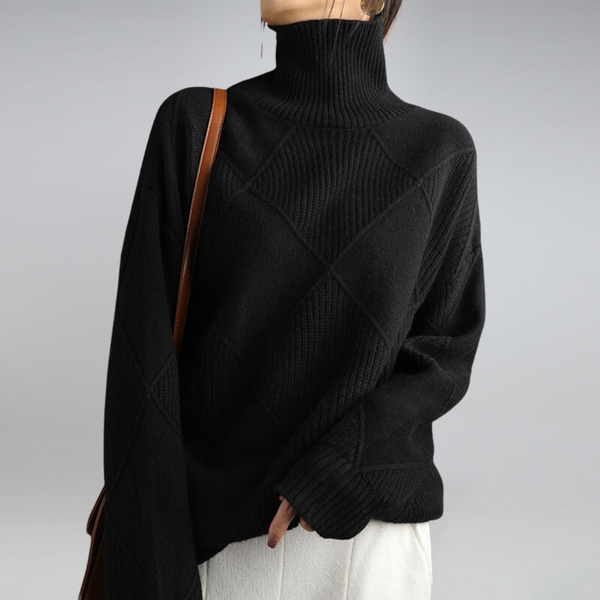Luxurious Cashmere Turtleneck Sweater for Women - Relaxed Fit