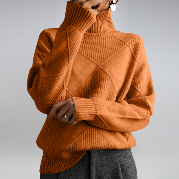 Luxurious Cashmere Turtleneck Sweater for Women - Relaxed Fit