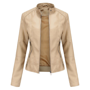 Stylish Tailored Leather Jacket for Women