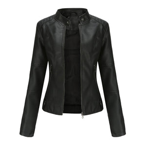 Stylish Tailored Leather Jacket for Women