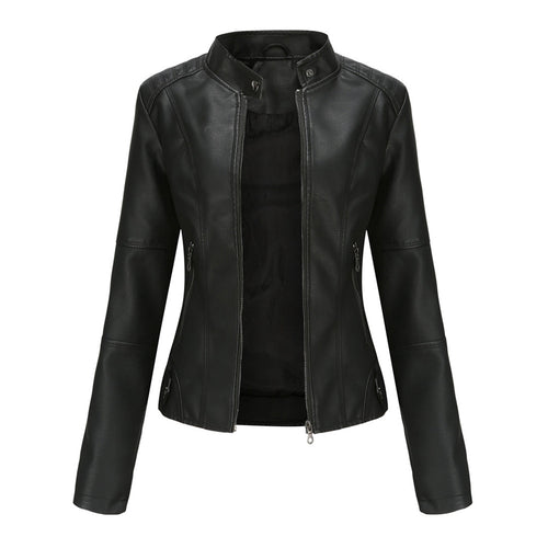 Stylish Tailored Leather Jacket for Women