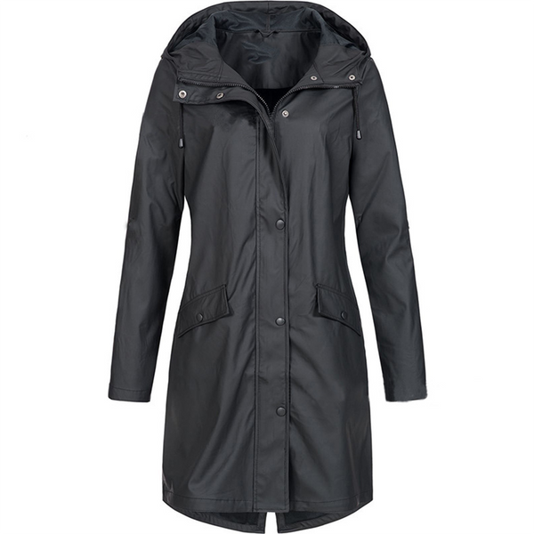 Lightweight Waterproof Windproof Hooded Raincoat for Women