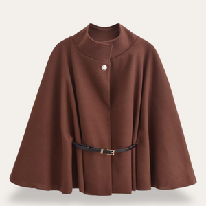 Elegant Wool Cape Coat for Women