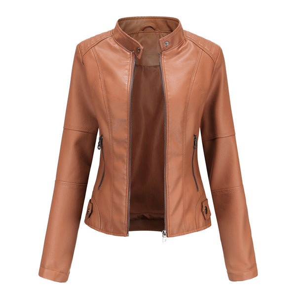Stylish Tailored Leather Jacket for Women