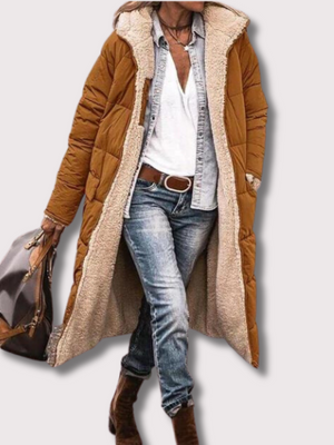 Stylish Reversible Long Winter Coat with Padding