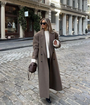 Stylish Oversized Women's Pea Coat