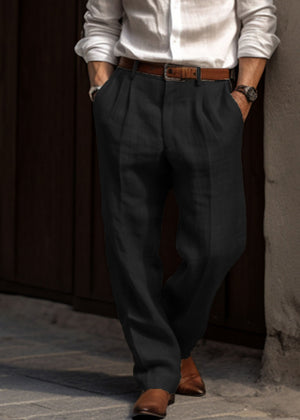 Comfortable Men's Classic Trousers with Flexible Waistband