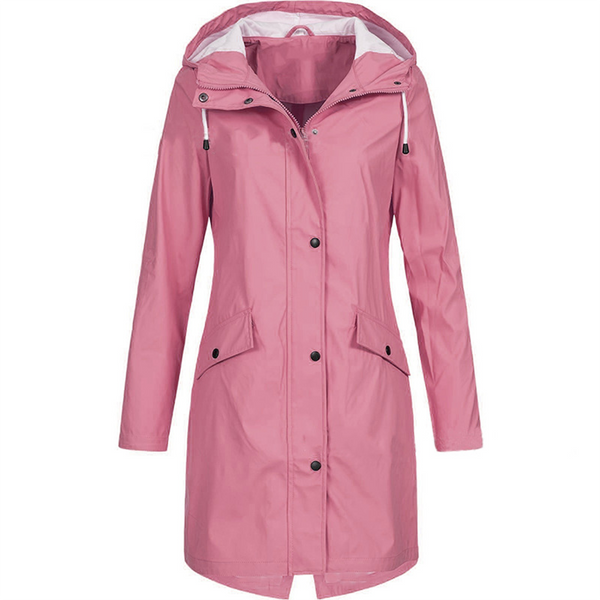 Lightweight Waterproof Windproof Hooded Raincoat for Women