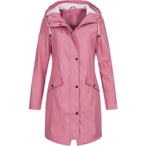 Lightweight Waterproof Windproof Hooded Raincoat for Women