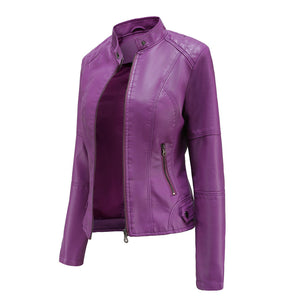 Stylish Tailored Leather Jacket for Women