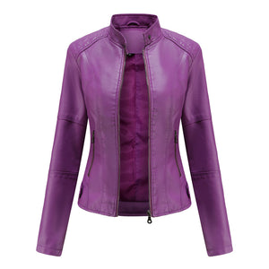 Stylish Tailored Leather Jacket for Women
