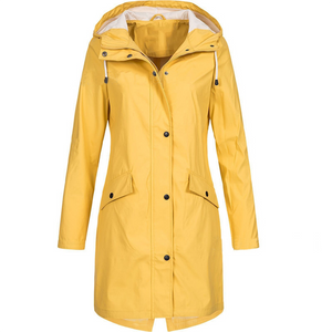 Lightweight Waterproof Windproof Hooded Raincoat for Women