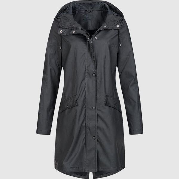 Stylish Waterproof Ladies' Rain Jacket with Windproof Hood