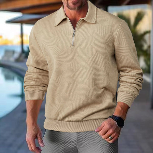 Luxurious Quarter Zip Sweater - Stylish Comfort