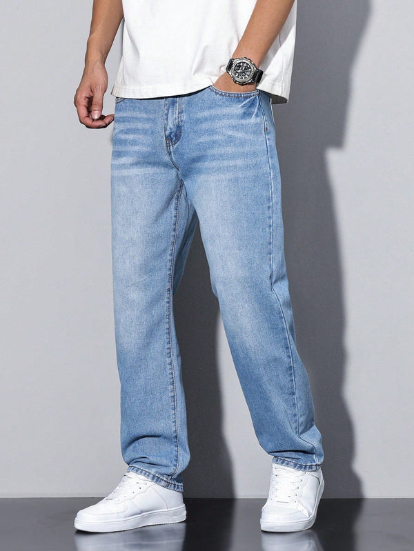 Stylish Casual Men's Jeans | Solid Color Comfort