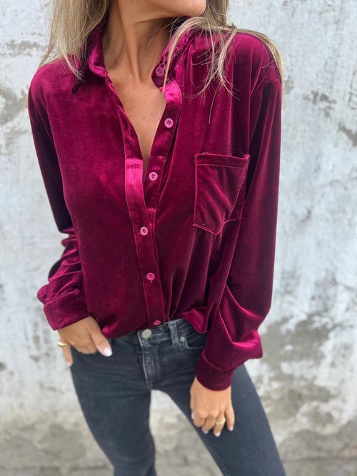 Luxurious Velvet Shirt | Trendy Autumn Style 2025