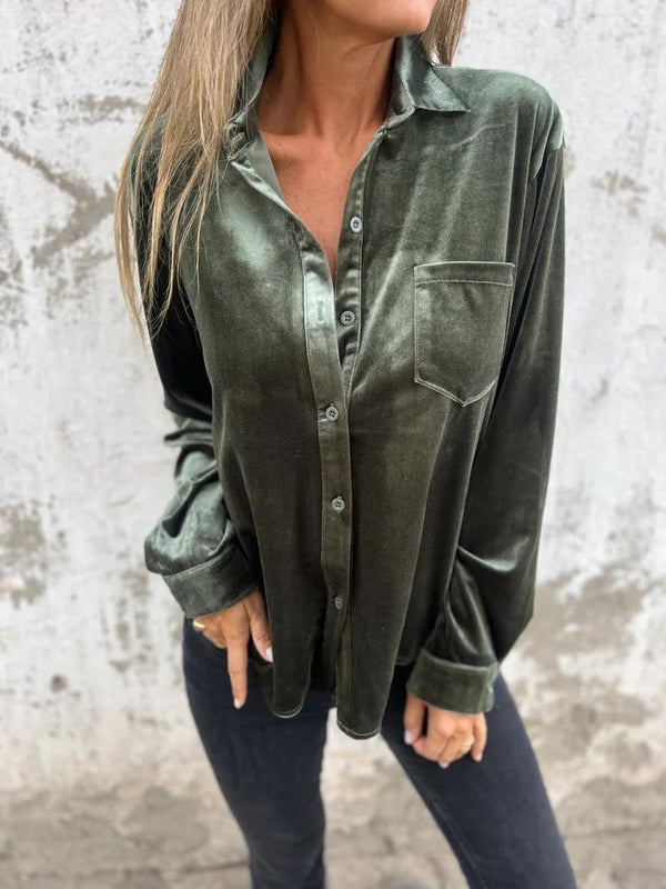 Luxurious Velvet Shirt | Trendy Autumn Style 2025
