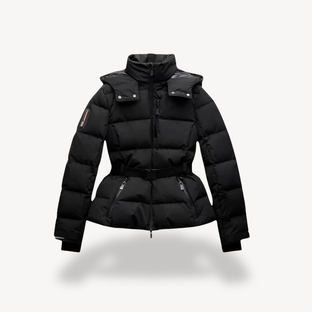 Chic Belted Women's Puffer Jacket