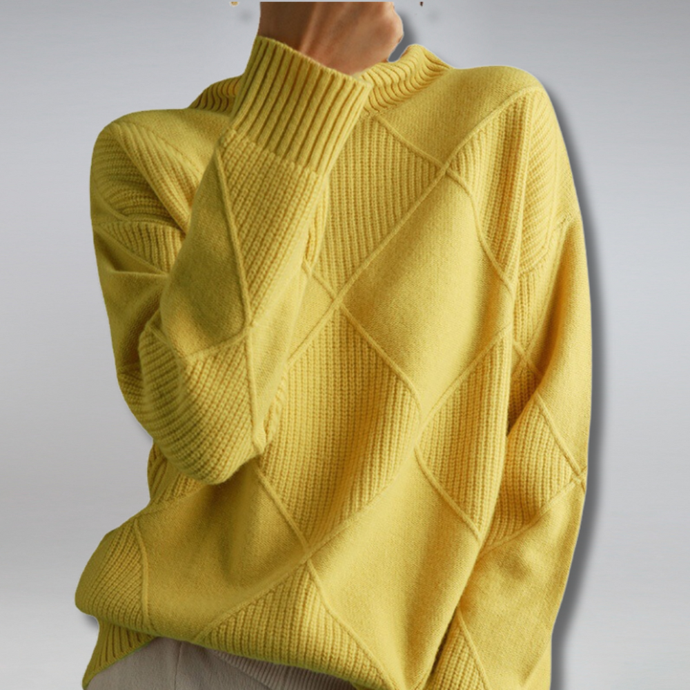 Luxurious Cashmere Turtleneck Sweater for Women - Relaxed Fit