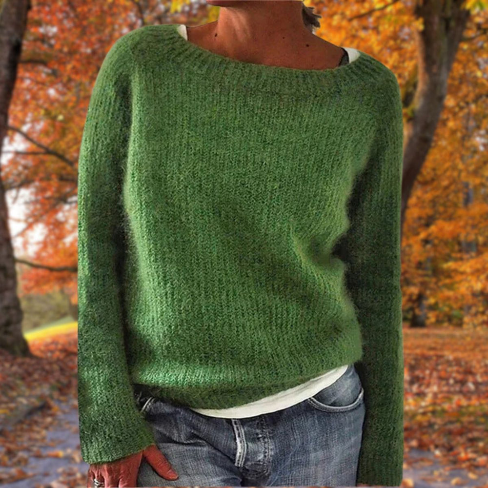 Cozy Boat Neck Women's Sweater in Soft Fabric