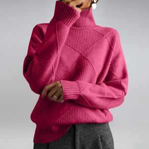 Luxurious Cashmere Turtleneck Sweater for Women - Relaxed Fit