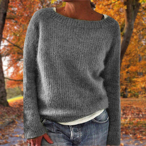 Cozy Boat Neck Women's Sweater in Soft Fabric
