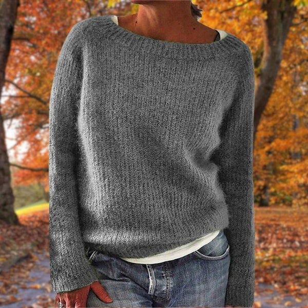Cozy Boat Neck Women's Sweater in Soft Fabric