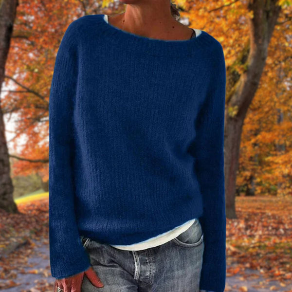 Cozy Boat Neck Women's Sweater in Soft Fabric