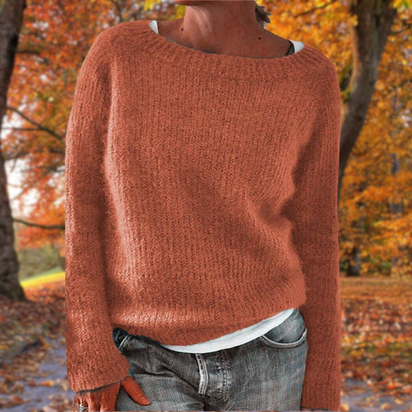 Cozy Boat Neck Women's Sweater in Soft Fabric
