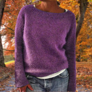 Cozy Boat Neck Women's Sweater in Soft Fabric