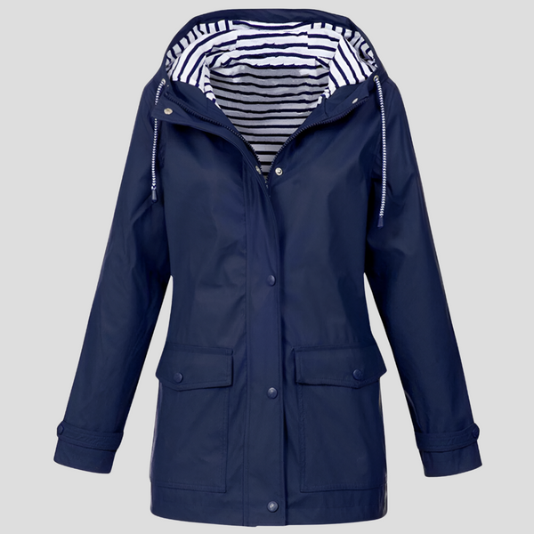 Stylish Women's Hooded Jacket - Water-Resistant & Wind-Resistant