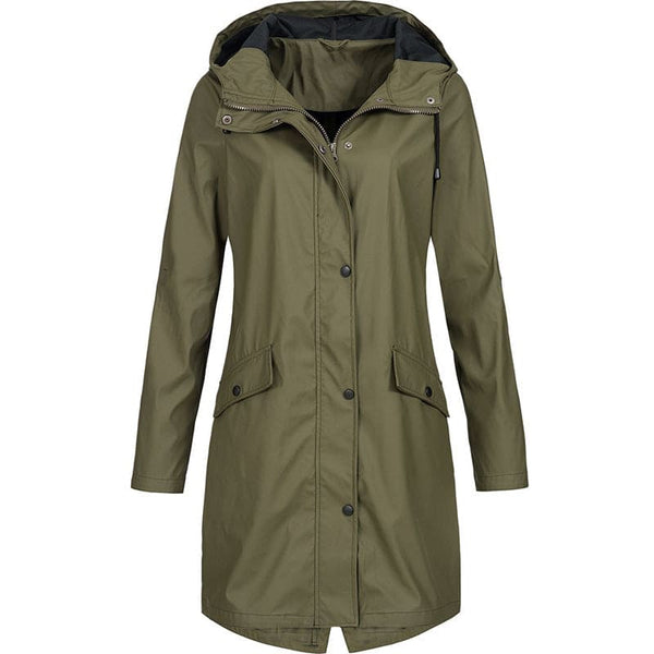 Stylish Waterproof Ladies' Rain Jacket with Windproof Hood