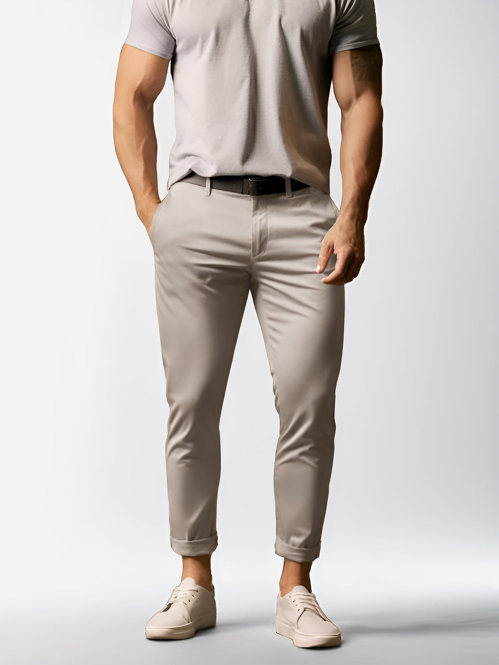 Premium Stretch Men's Chinos - Comfortable Fit