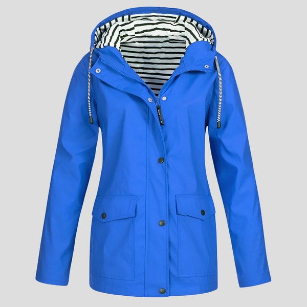 Stylish Women's Hooded Jacket - Water-Resistant & Wind-Resistant