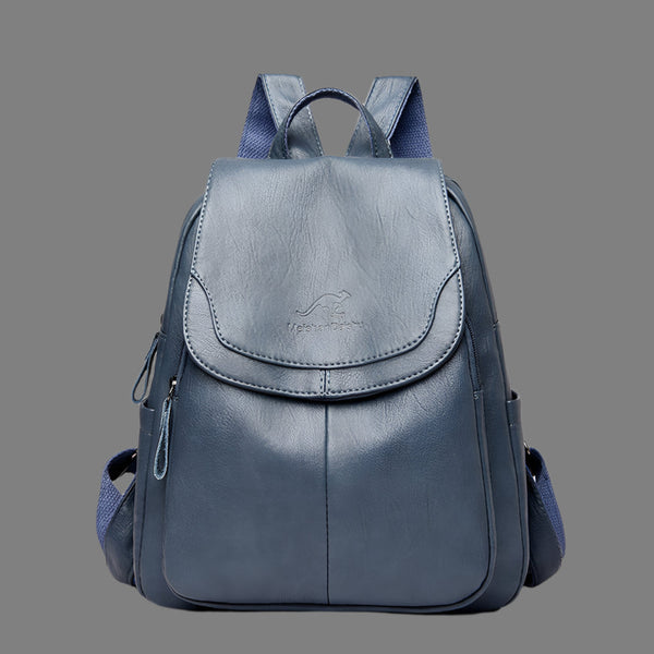 Stylish Anti-Theft Leather Backpack for Women