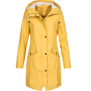 Stylish Waterproof Ladies' Rain Jacket with Windproof Hood