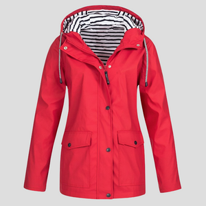 Stylish Women's Hooded Jacket - Water-Resistant & Wind-Resistant