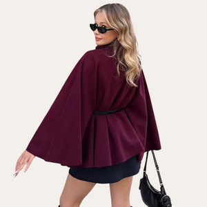 Elegant Wool Cape Coat for Women