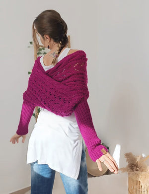 Stylish Boho Knitted Wrap – Cozy and Versatile for All Seasons