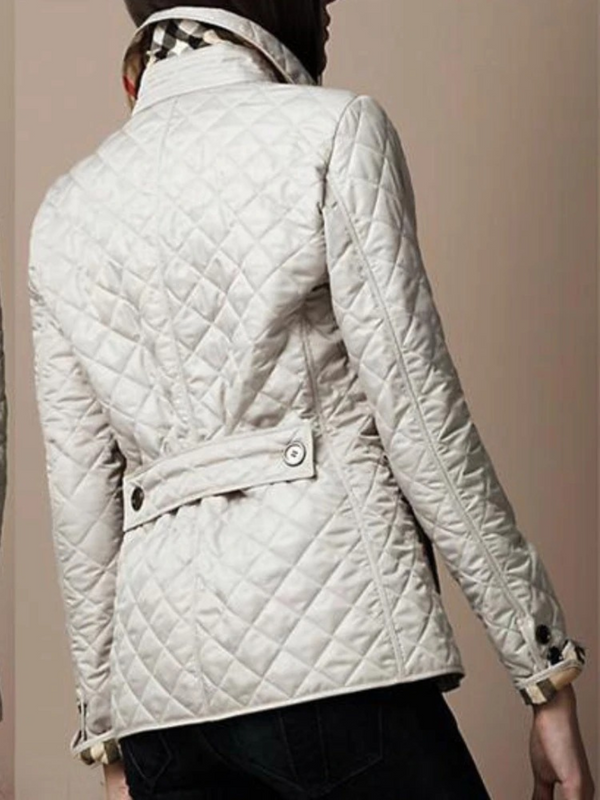 Stylish Quilted Jacket for Women with Cozy Turned-Down Collar