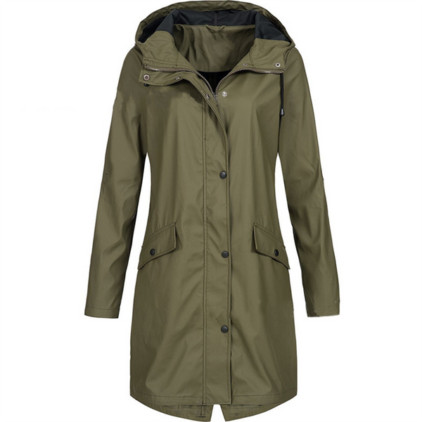 Lightweight Waterproof Windproof Hooded Raincoat for Women