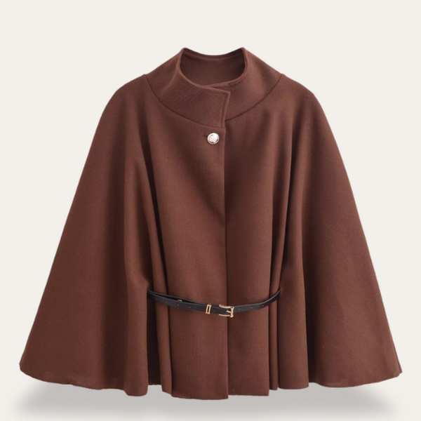 Elegant Wool Cape Coat for Women